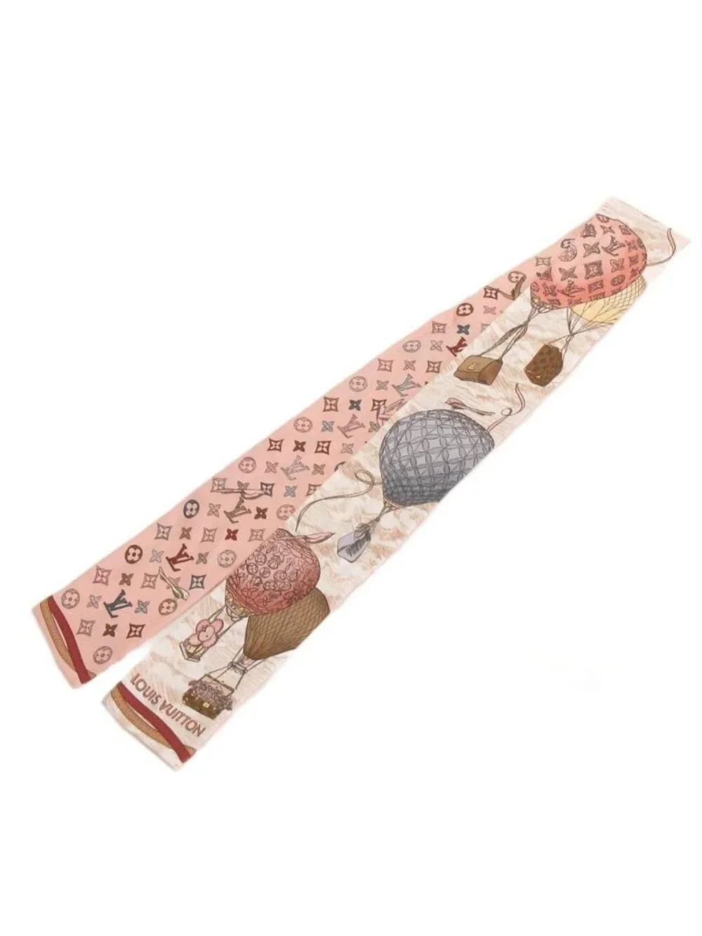 Louis Vuitton Bandeau Up and Away Scarf All Over Pattern Balloon Pink